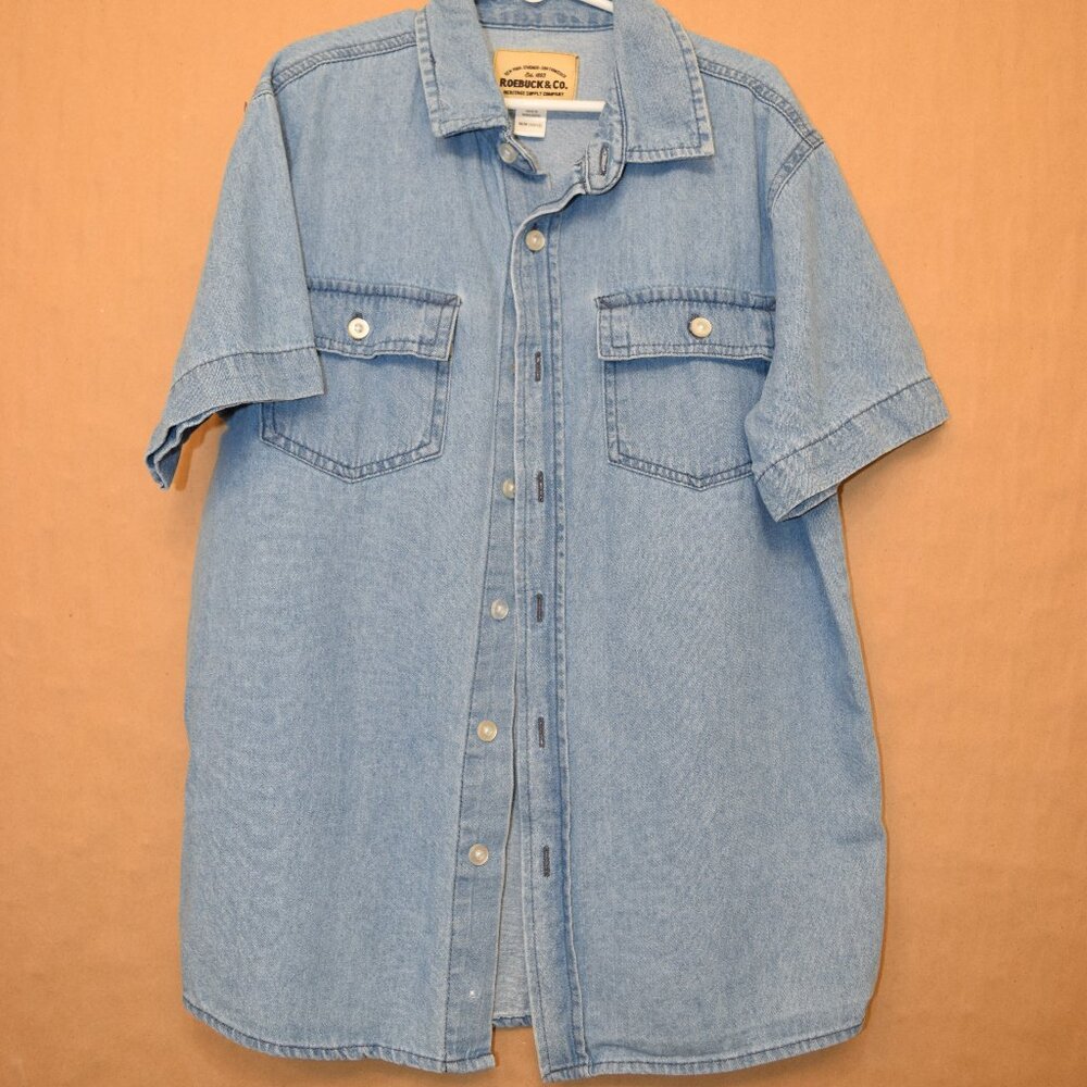 Roebuck & Co Button Up Denim Shirt M (10/12)